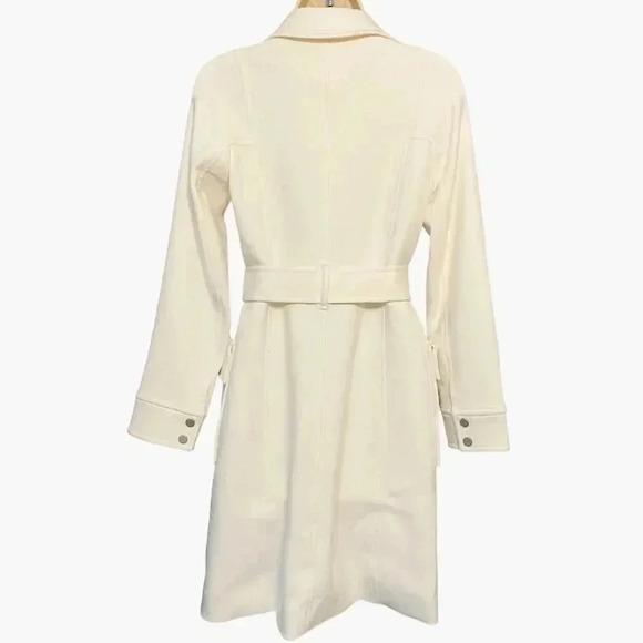 New Club Monaco Parnell Winter Coat Tailored Timeless Cream White Scandi Girl - Picture 5 of 13